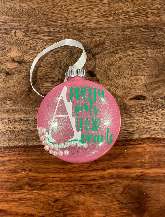 Alpha Kappa Alpha - Pretty Girls Wear Pearls Holiday Ornaments