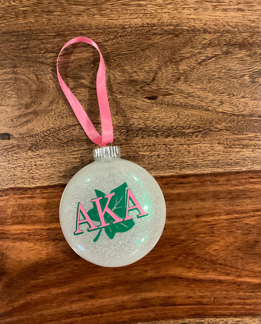 Alpha Kappa Alpha - White AKA Ivy Holiday Ornaments