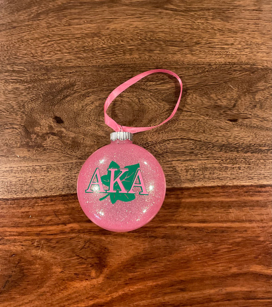 Alpha Kappa Alpha - Pink AKA Ivy Holiday Ornaments