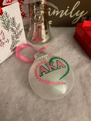 Alpha Kappa Alpha Heart -  Holiday Ornaments